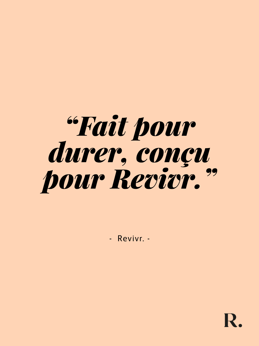 Revivr. La première marque de cachemire reconditionné, pour une douceur qui ne connaît pas de saison.