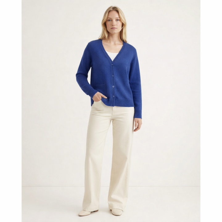 AUTRES CARDIGAN BLEU - Taille L (40)