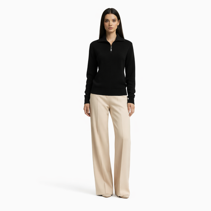 GALERIES LAFAYETTES COL ROND NOIR - Taille M (38)