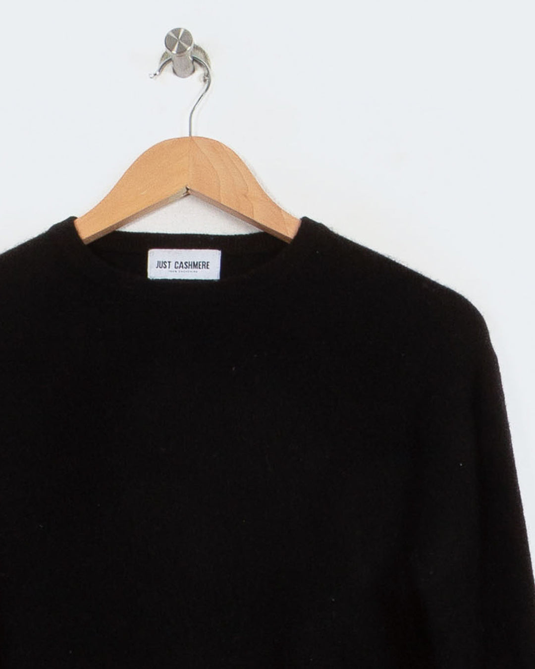 JUST CASHMERE COL ROND NOIR - Taille S (36)