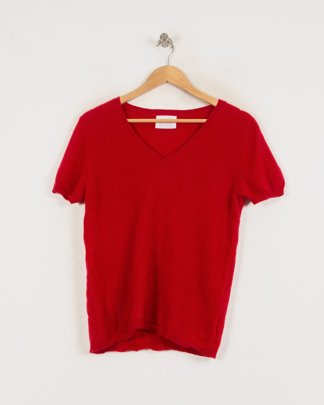 PERFECT CASHMERE COL V ROUGE - Taille XL (42)