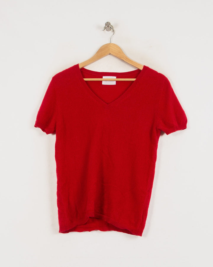 PERFECT CASHMERE COL V ROUGE - Taille XL (42)