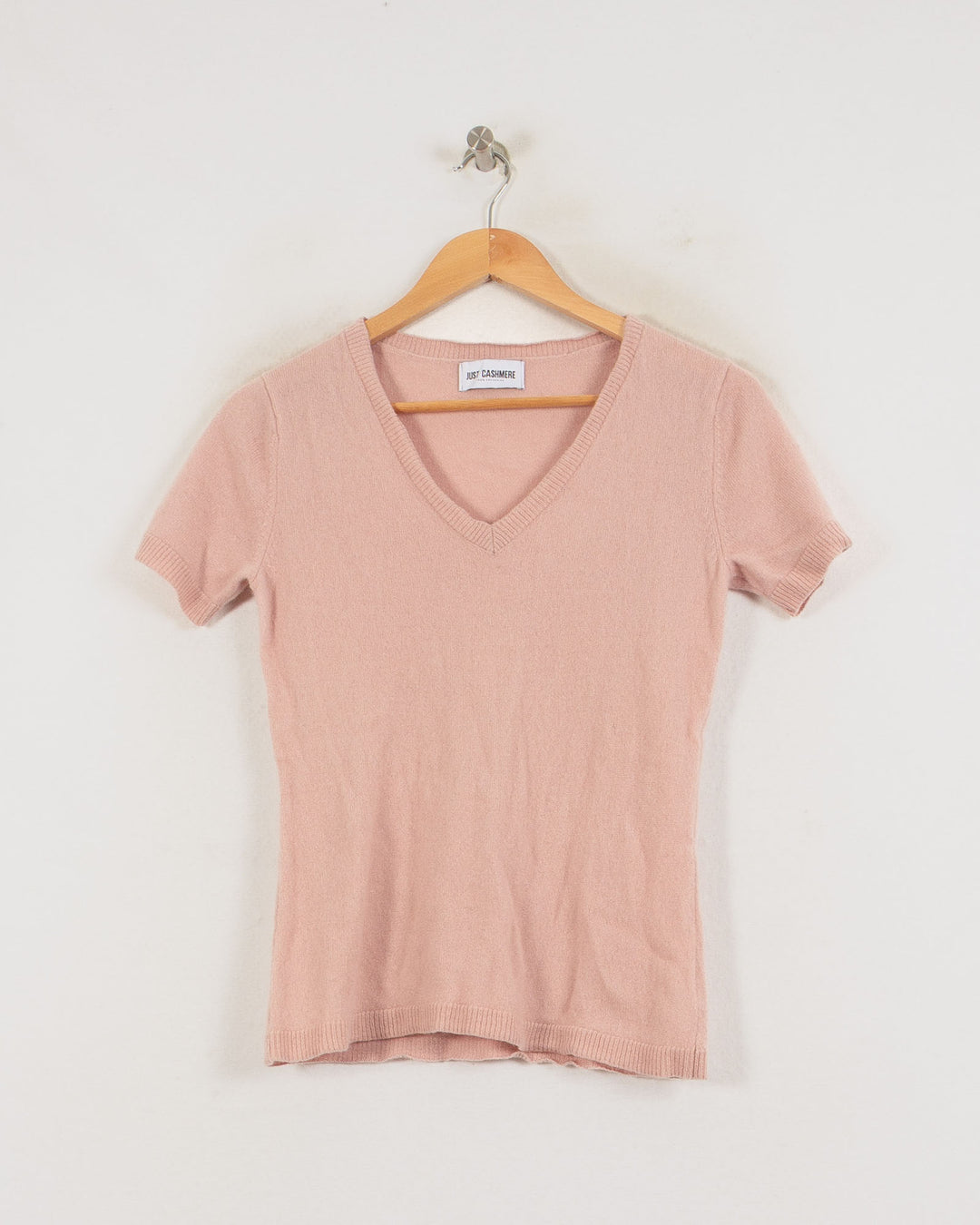 JUST CASHMERE COL V ROSE - Taille M (38)