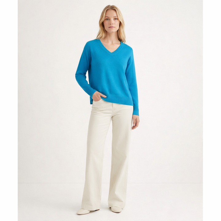 ERIC BOMPARD COL V BLEU - Taille S (36)