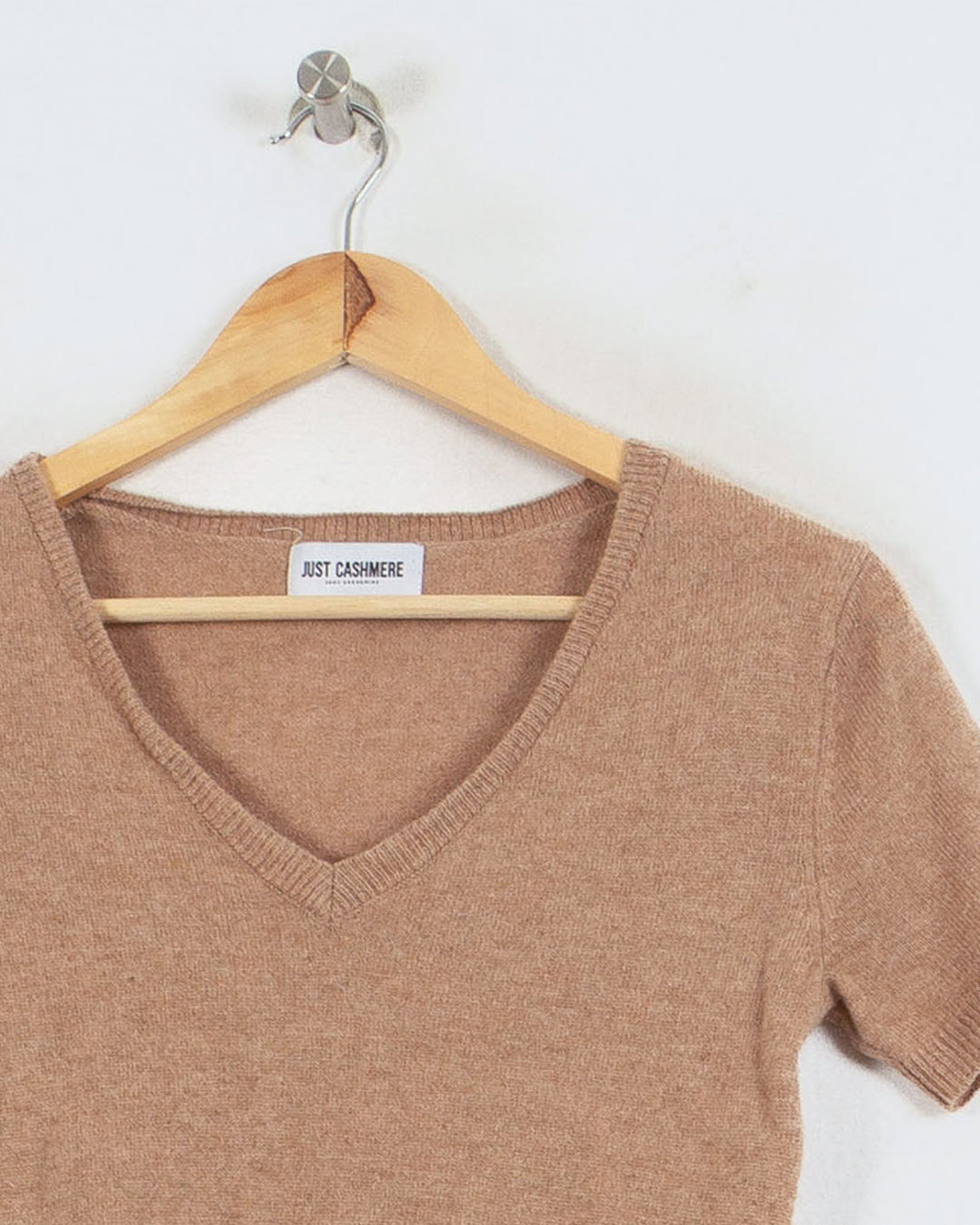 JUST CASHMERE COL V BEIGE - Taille M (38)