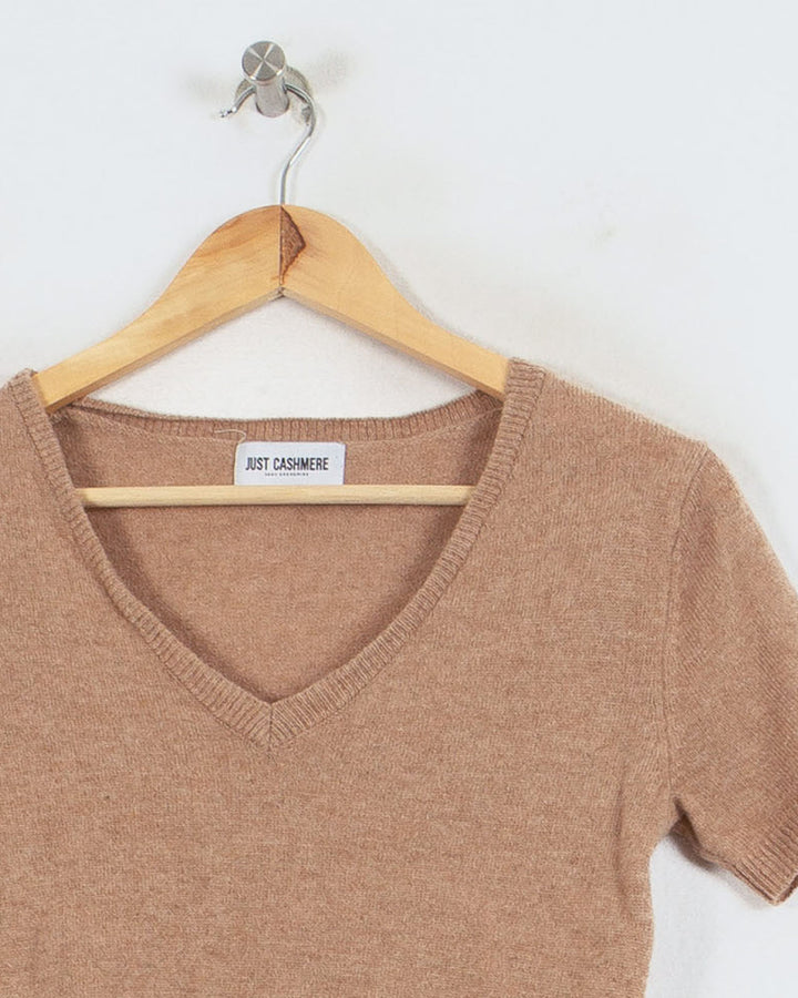 JUST CASHMERE COL V BEIGE - Taille M (38)