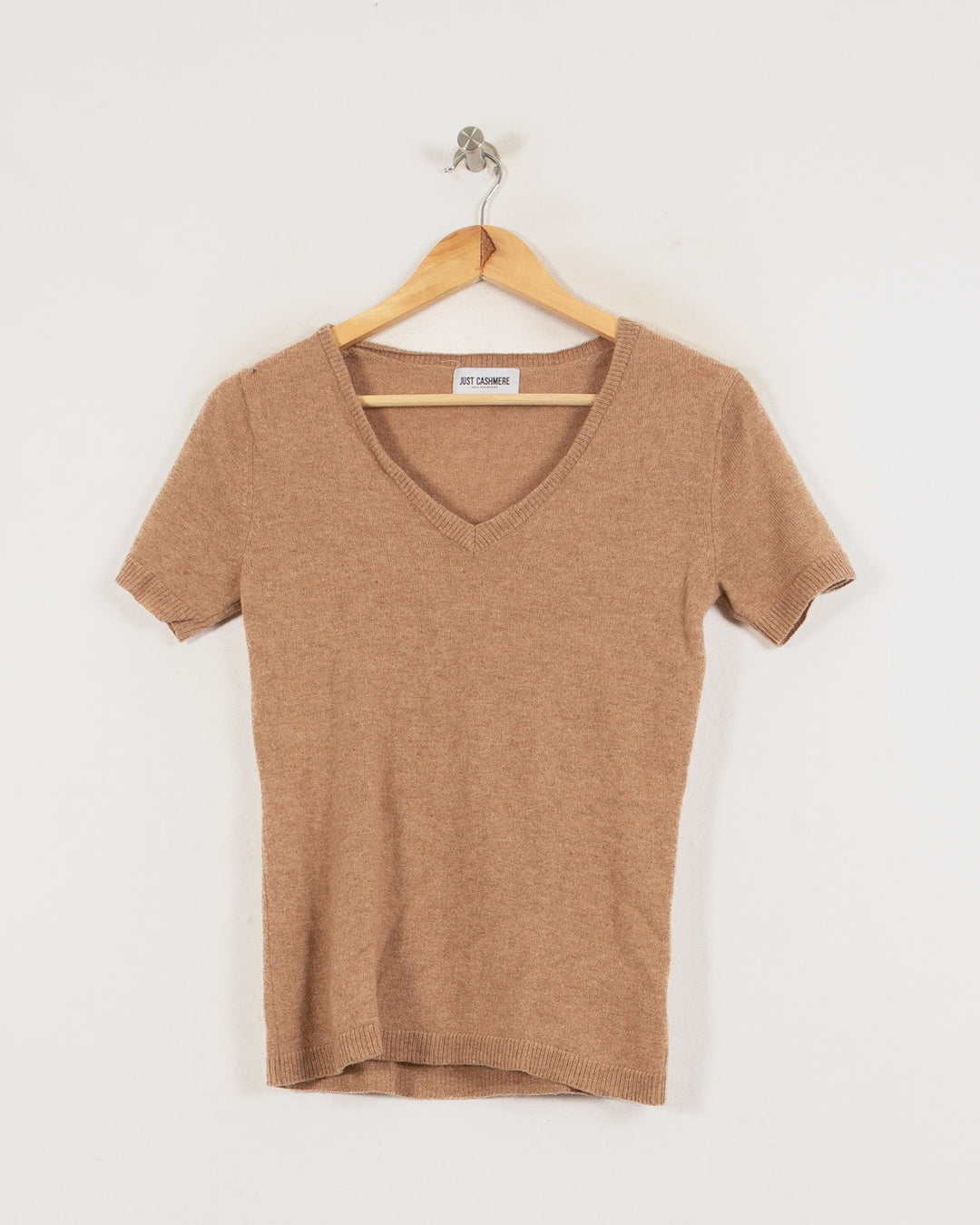 JUST CASHMERE COL V BEIGE - Taille M (38)