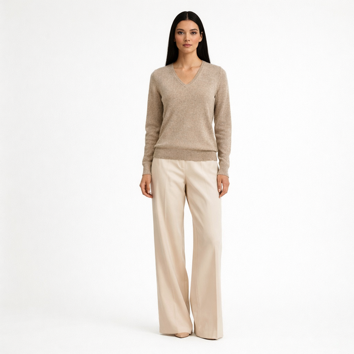 ERIC BOMPARD COL V BEIGE - Taille M (38)