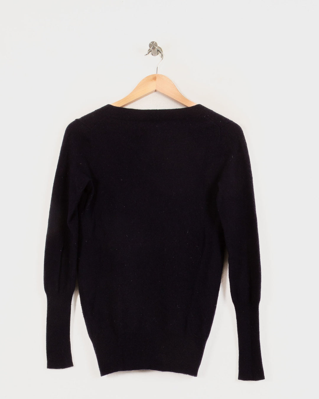CACHEMIRE ITALIEN COL V BLEU - Taille M (38)