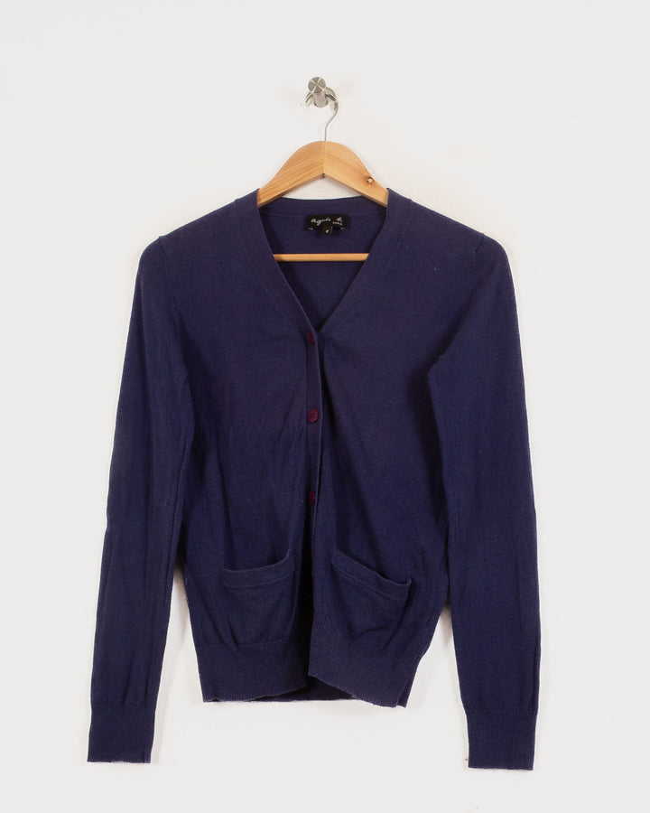 AGNES B CARDIGAN BLEU - Taille S (36)