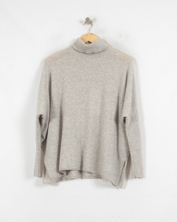 ABSOLUT CASHMERE COL ROULÉ GRIS - Taille S (36)