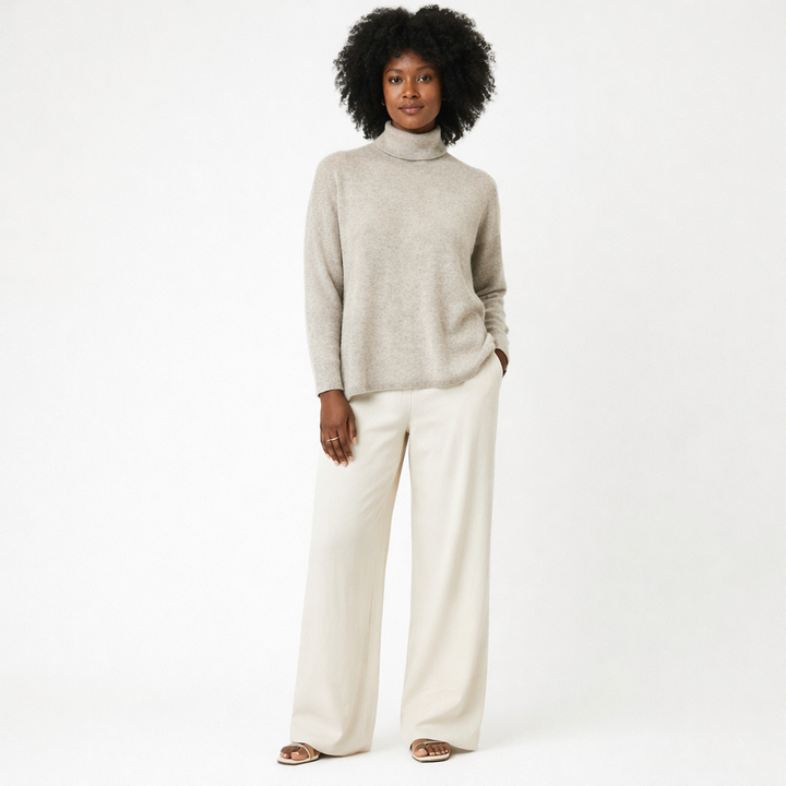 ABSOLUT CASHMERE COL ROULÉ GRIS - Taille S (36)