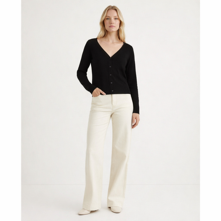ABSOLUT CASHMERE CARDIGAN NOIR - Taille L (40)