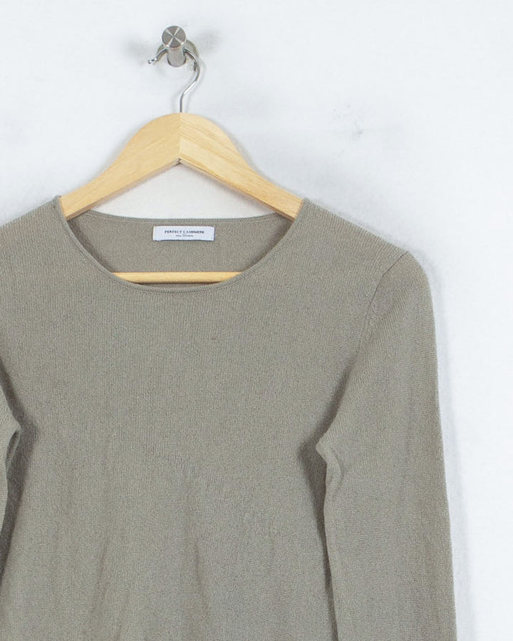 PERFECT CASHMERE COL ROND GRIS - Taille M (38)