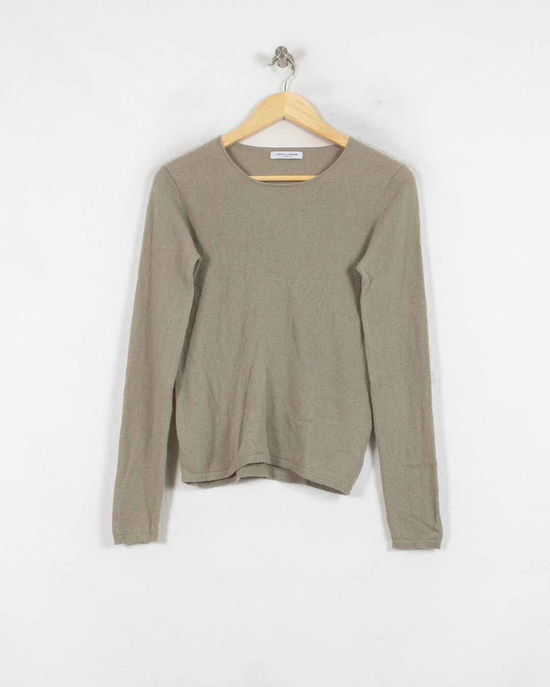 PERFECT CASHMERE COL ROND GRIS - Taille M (38)