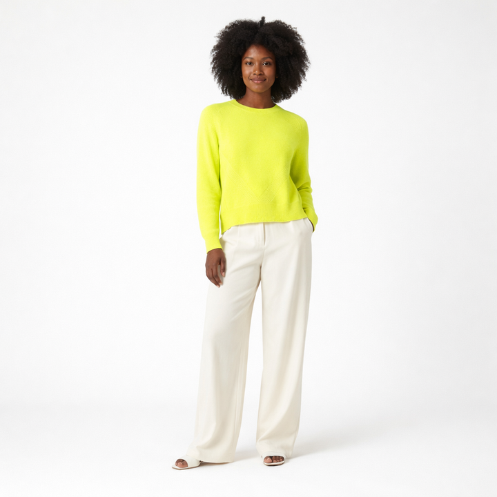 ABSOLUT CASHMERE COL ROND VERT - Taille M (38)