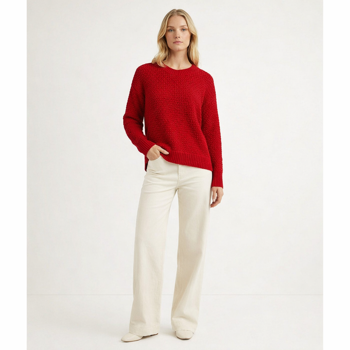 ERIC BOMPARD COL ROND BORDEAUX - Taille S (36)
