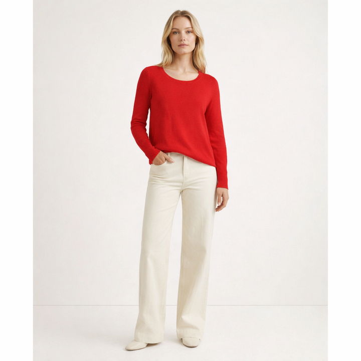 ERIC BOMPARD COL ROND ROUGE - Taille M (38)