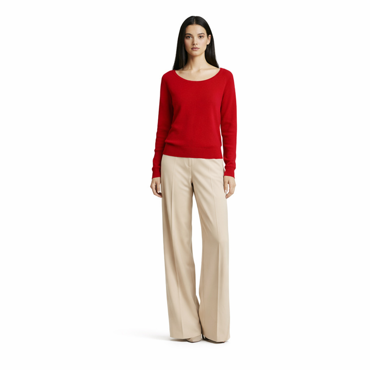 ERIC BOMPARD COL ROND ROUGE - Taille S (36)
