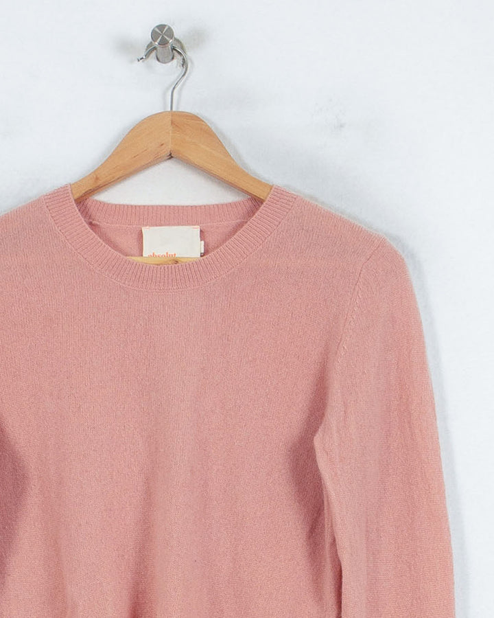 ABSOLUT CASHMERE COL ROND ROSE - Taille S (36)