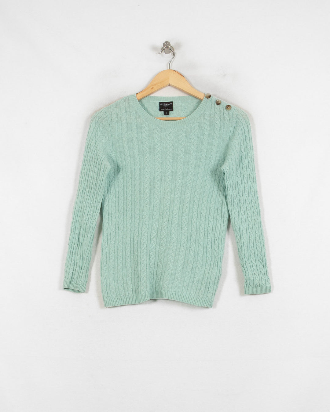 CYRILLUS COL ROND VERT - Taille S (36)