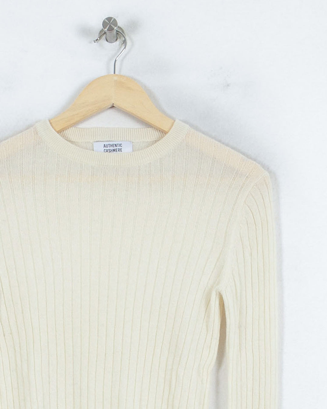 AUTHENTIC CASHMERE COL ROND BEIGE - Taille M (38)