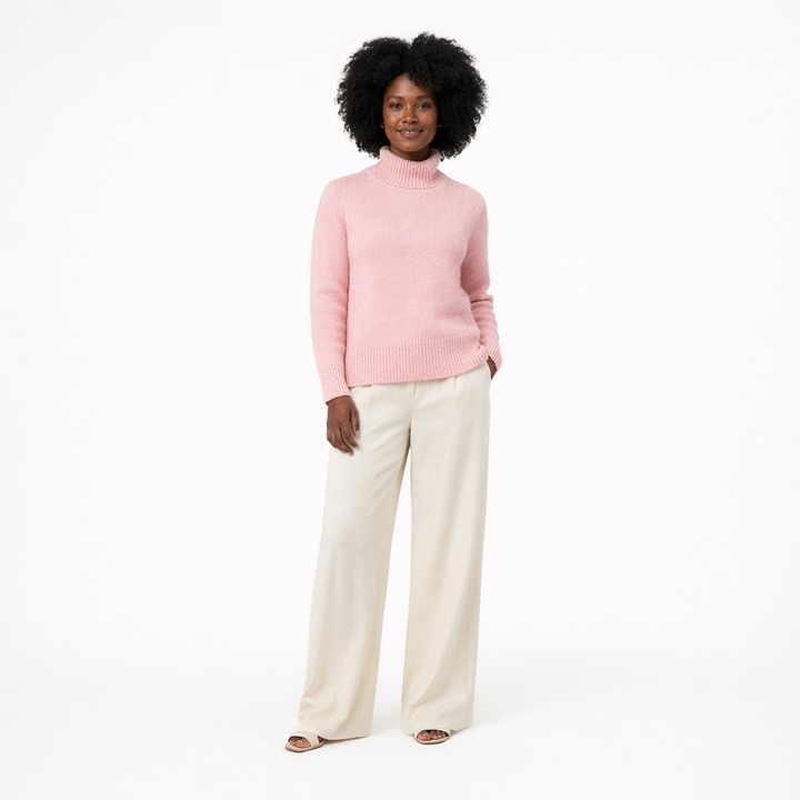 AUTRES COL ROULÉ ROSE - Taille XS (34)