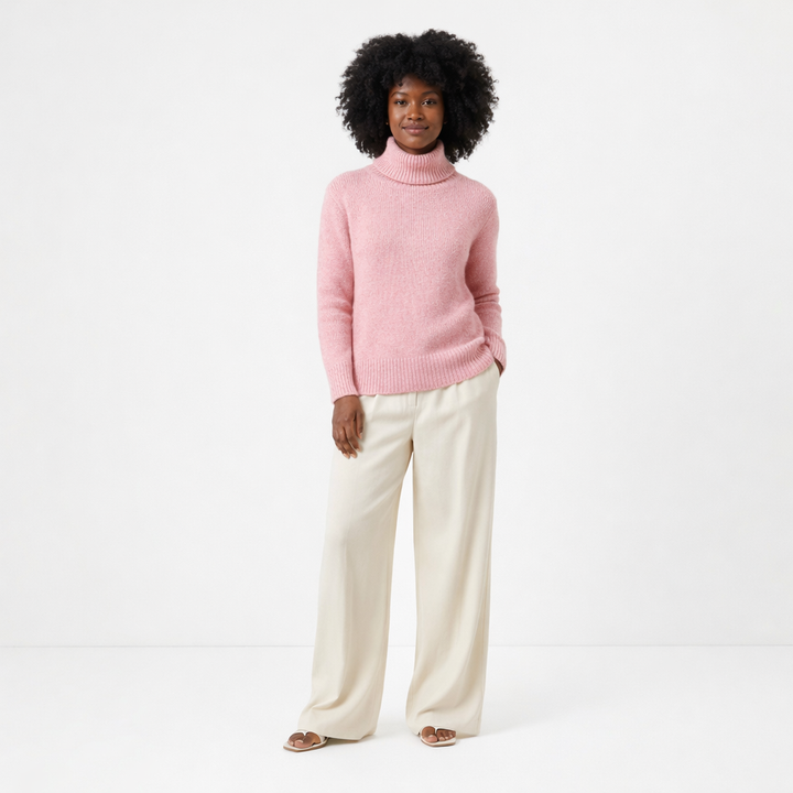 AUTRES COL ROULÉ ROSE - Taille S (36)