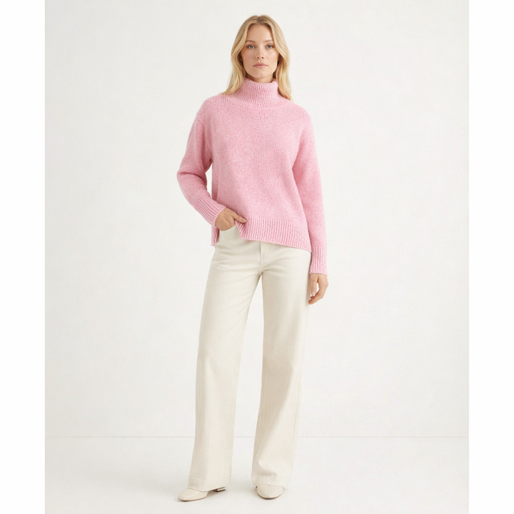 AUTRES COL ROULÉ ROSE - Taille M (38)