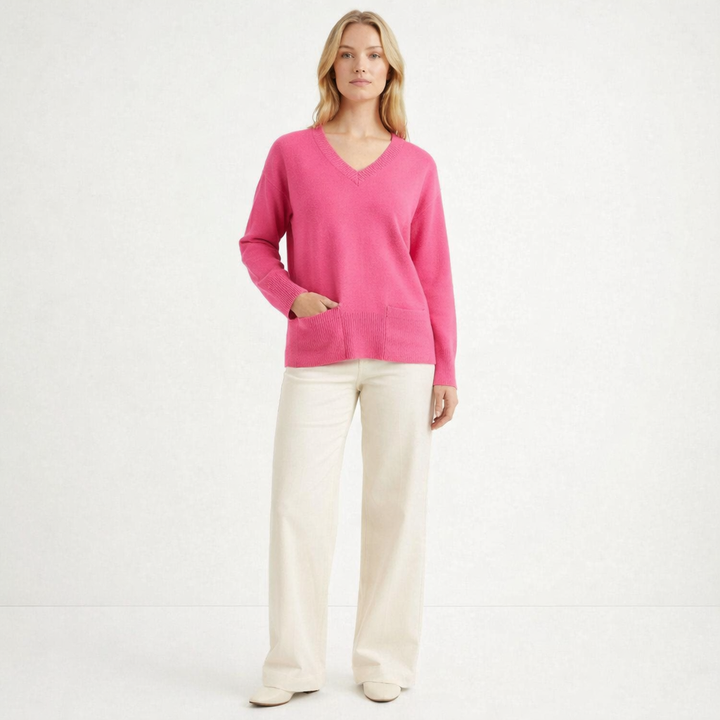 AUTRES COL V ROSE - Taille L (40)