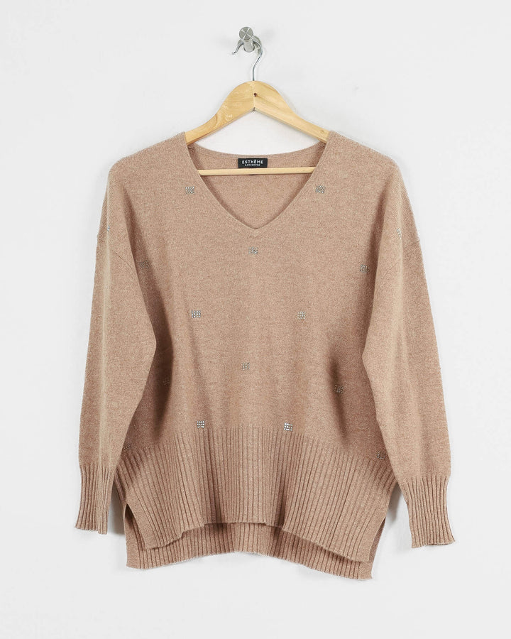 AUTRES COL V BEIGE - Taille M (38)