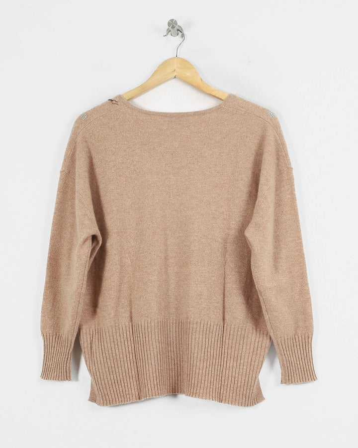 AUTRES COL V BEIGE - Taille M (38)