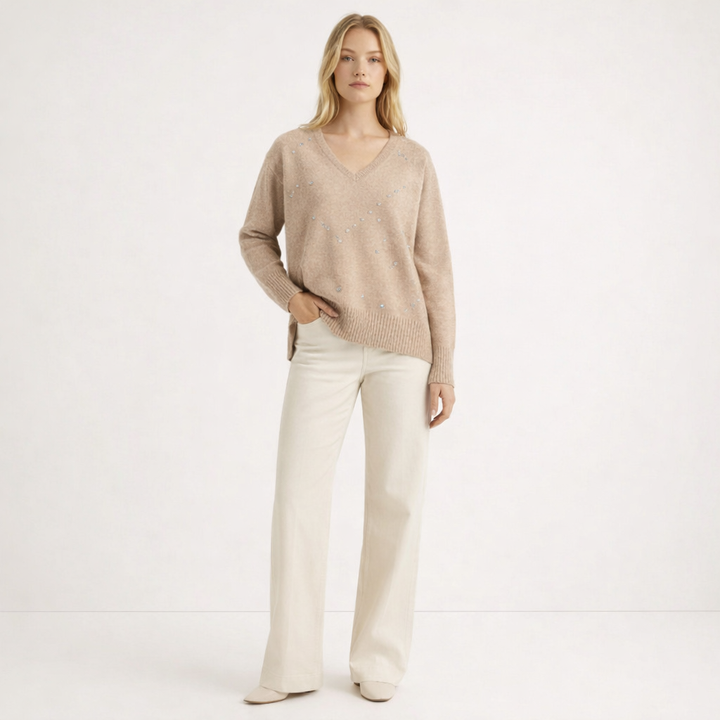 AUTRES COL V BEIGE - Taille M (38)