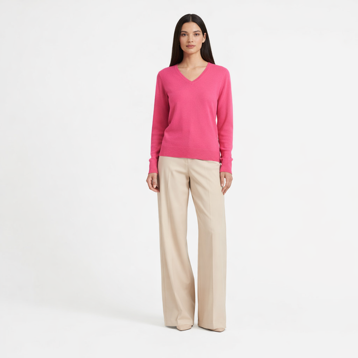 AUTRES COL V ROSE - Taille L (40)