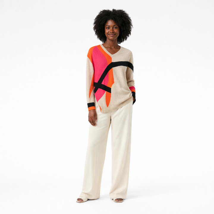 AUTRES COL V MOTIFS - Taille S (36)