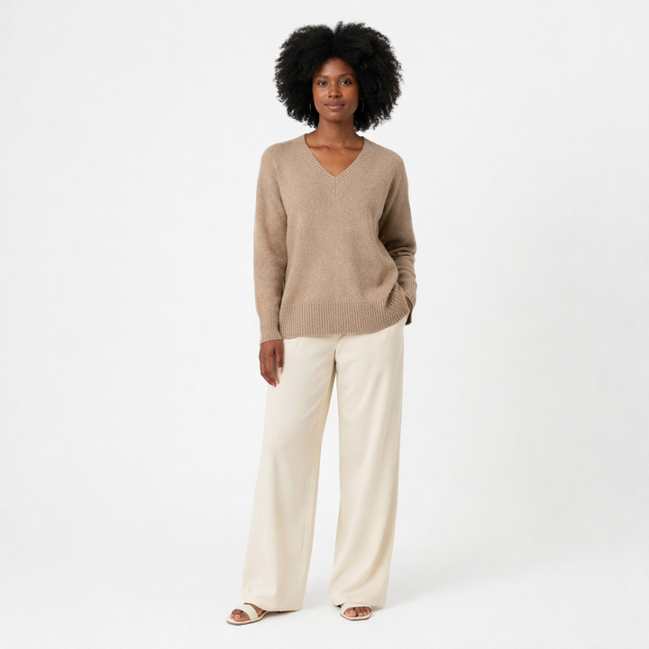 AUTRES COL V BEIGE - Taille L (40)