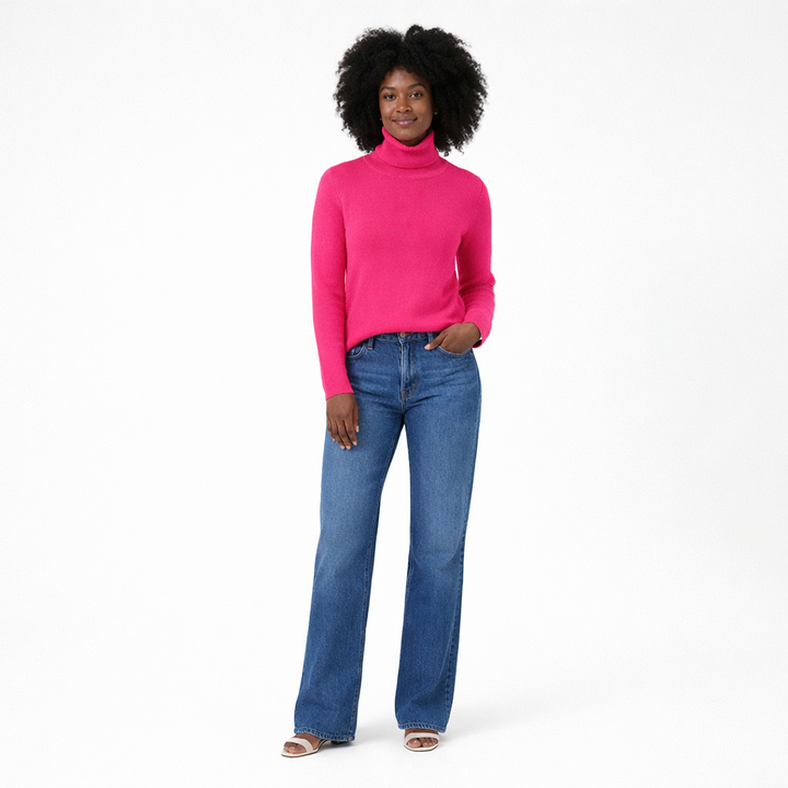AUTRES COL ROULÉ ROSE - Taille L (40)
