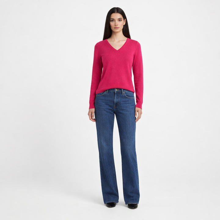MONOPRIX COL V ROSE - Taille S (36)