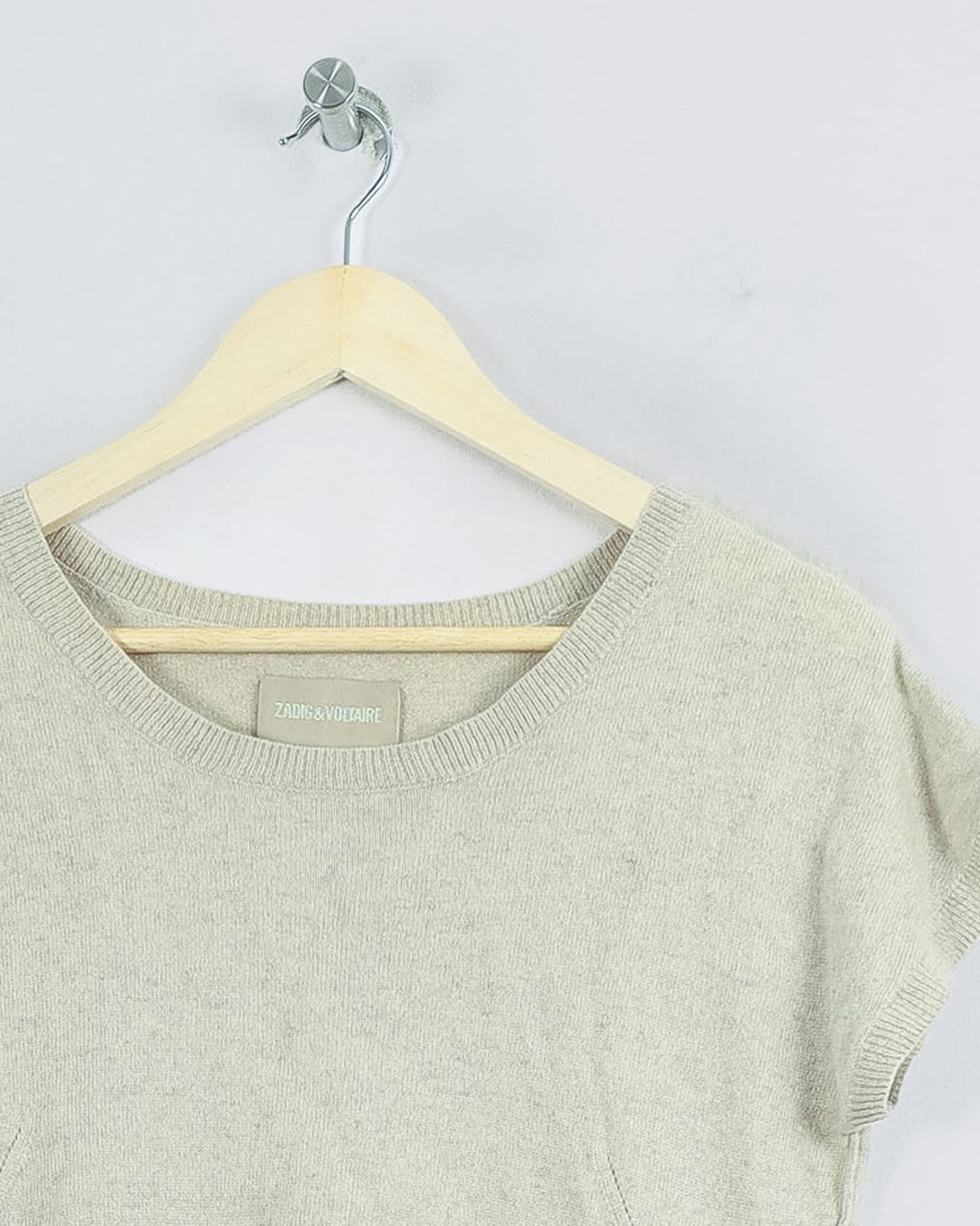 ZADIG & VOLTAIRE SANS MANCHE BEIGE - Taille L (40)