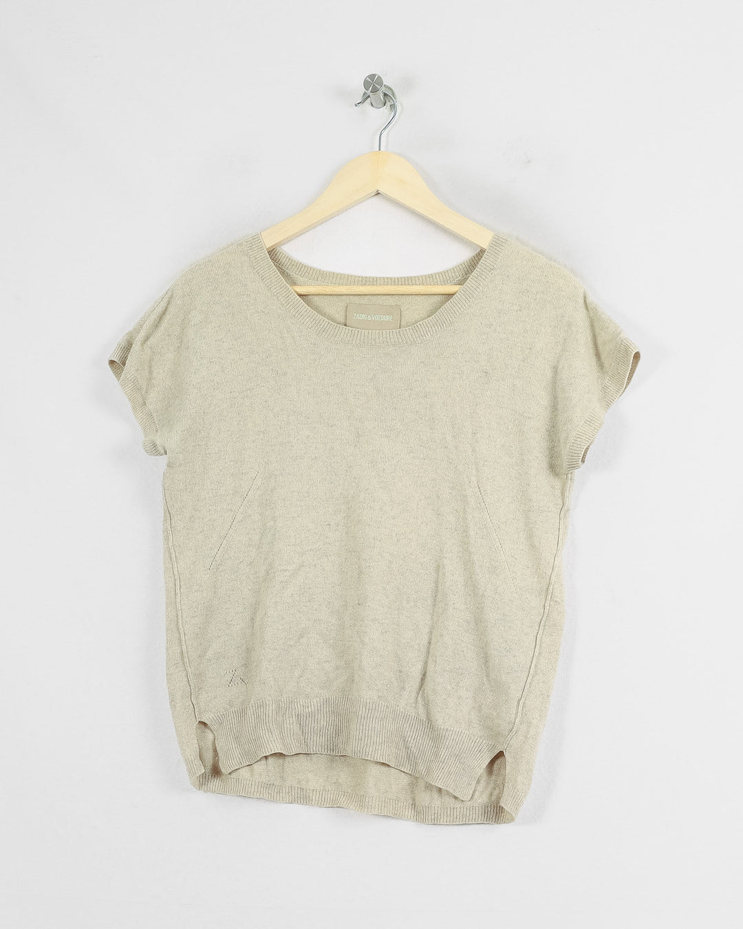 ZADIG & VOLTAIRE SANS MANCHE BEIGE - Taille L (40)