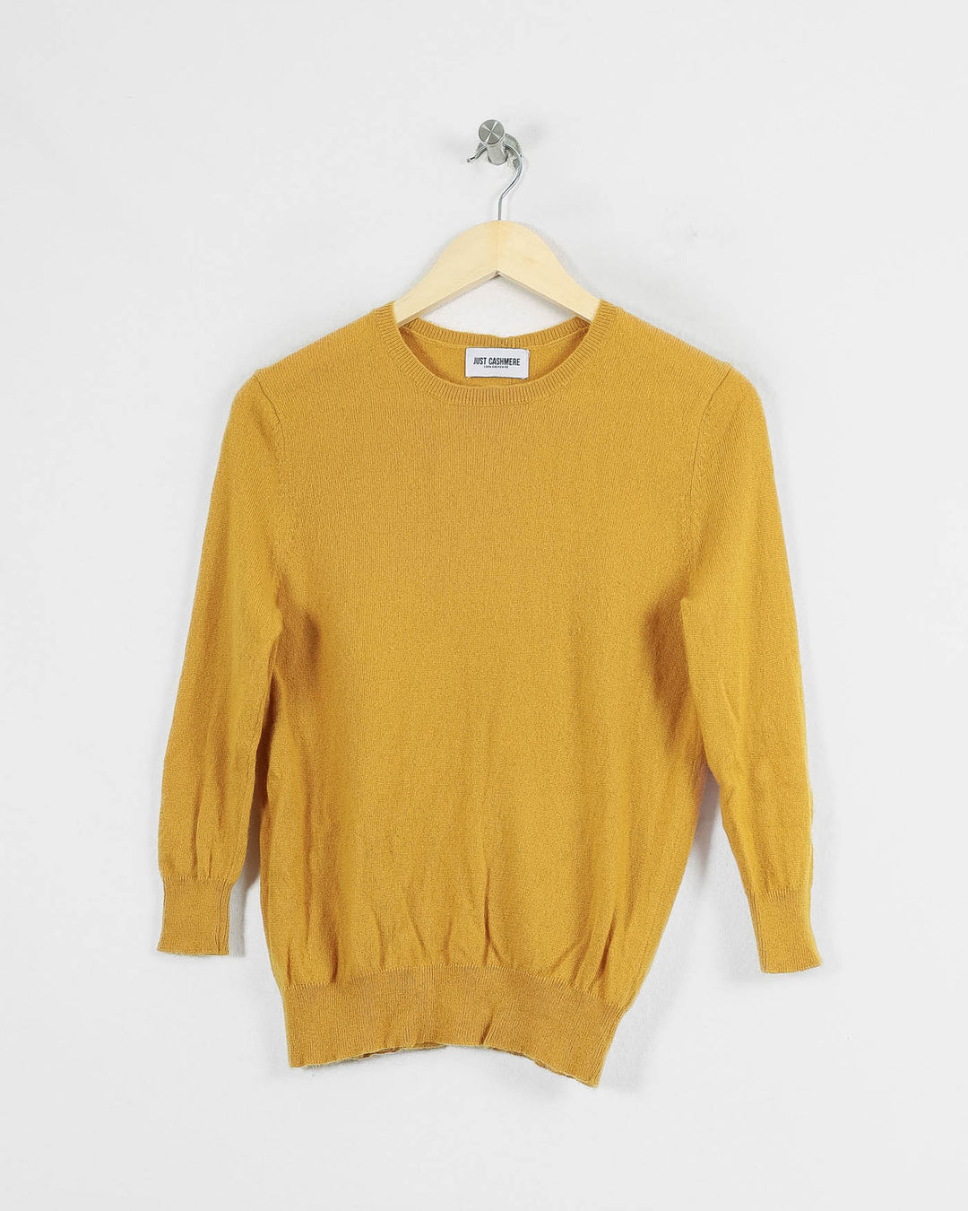 JUST CASHMERE COL ROND JAUNE - Taille M (38)