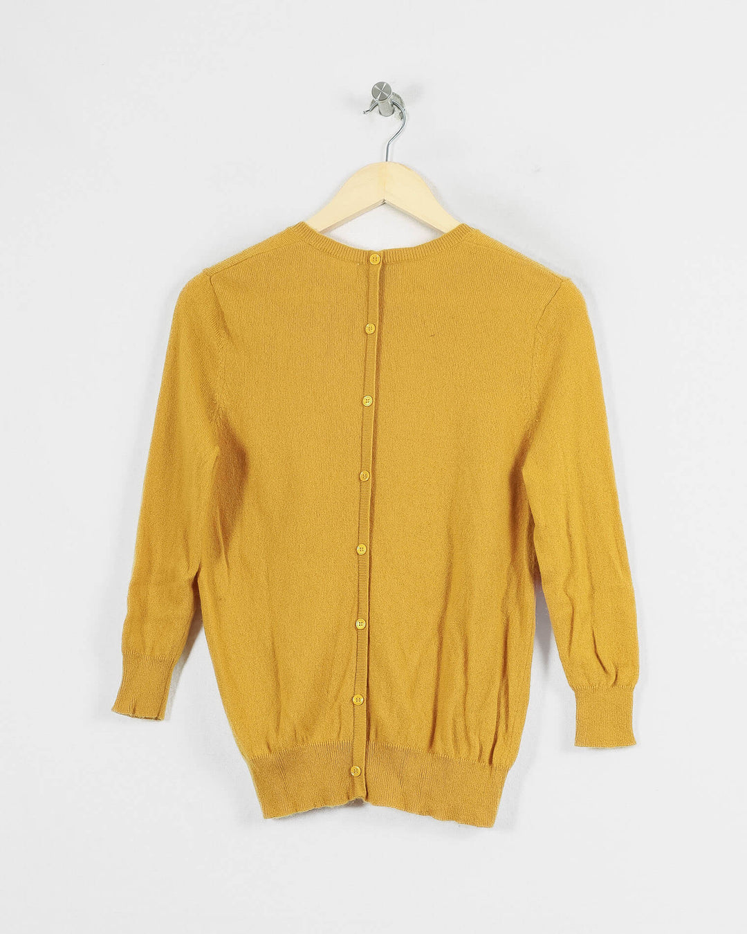 JUST CASHMERE COL ROND JAUNE - Taille M (38)