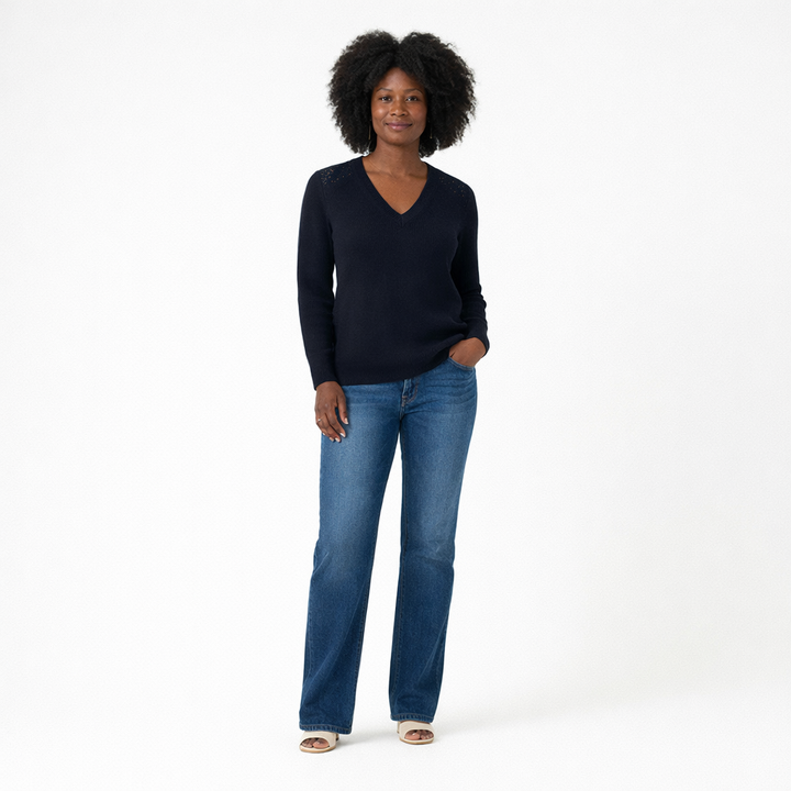 ERIC BOMPARD COL V BLEU - Taille M (38)