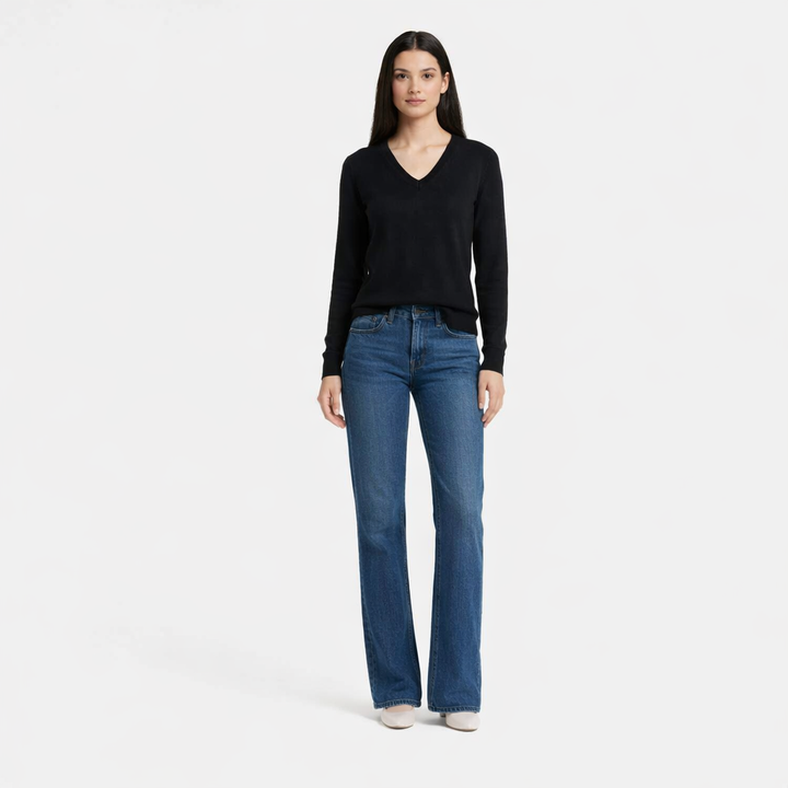 MONOPRIX COL V NOIR - Taille S (36)