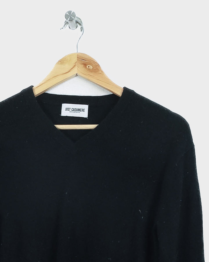 JUST CASHMERE COL V NOIR - Taille M (38)