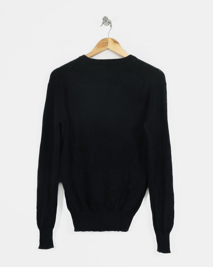 JUST CASHMERE COL V NOIR - Taille M (38)