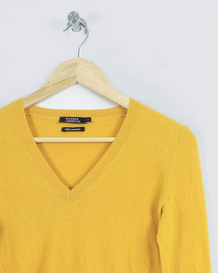 GALERIES LAFAYETTES COL V JAUNE - Taille S (36)