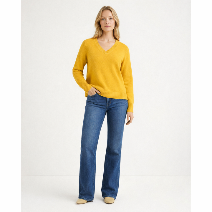GALERIES LAFAYETTES COL V JAUNE - Taille S (36)