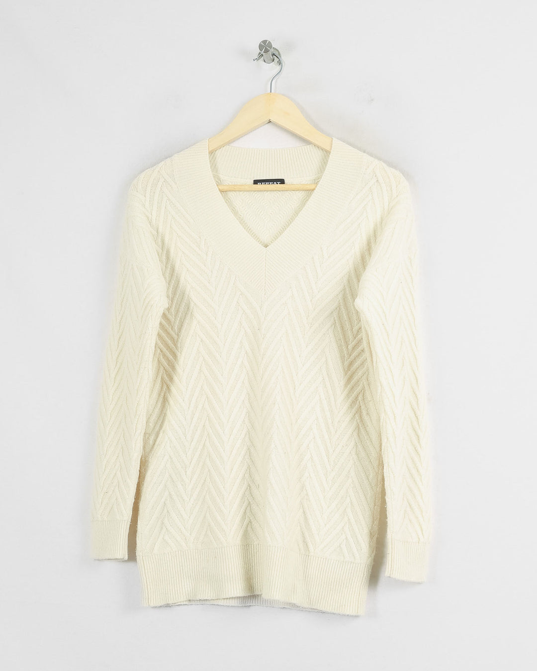 REPEAT COL V BEIGE - Taille S (36)