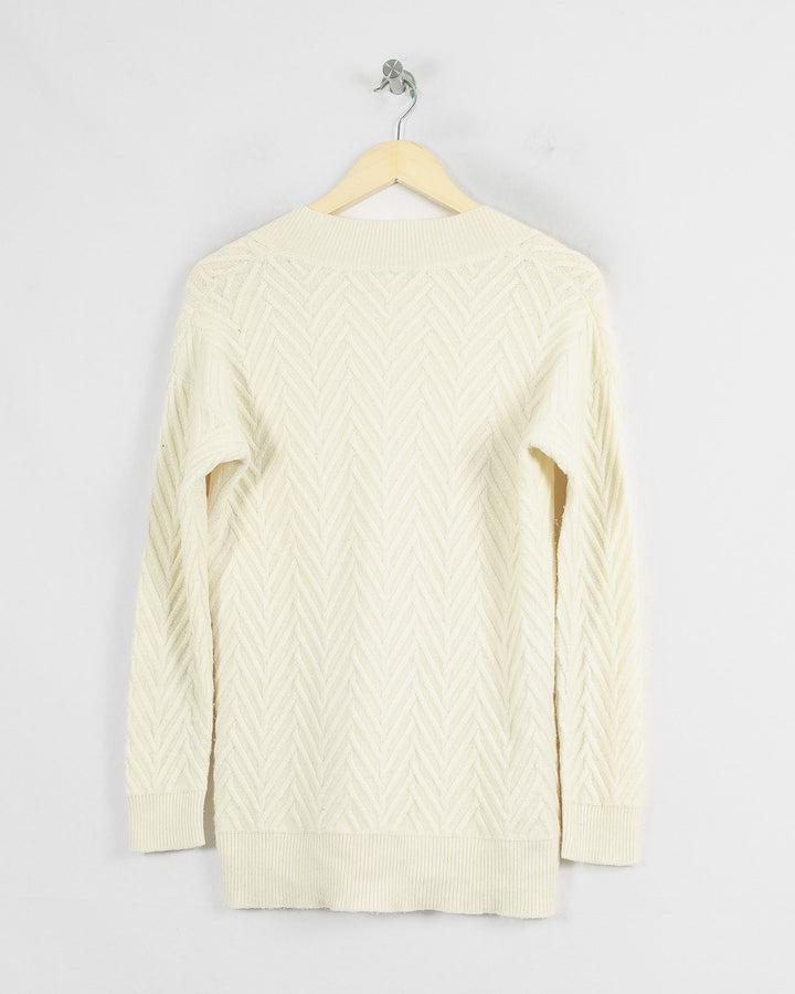 REPEAT COL V BEIGE - Taille S (36)
